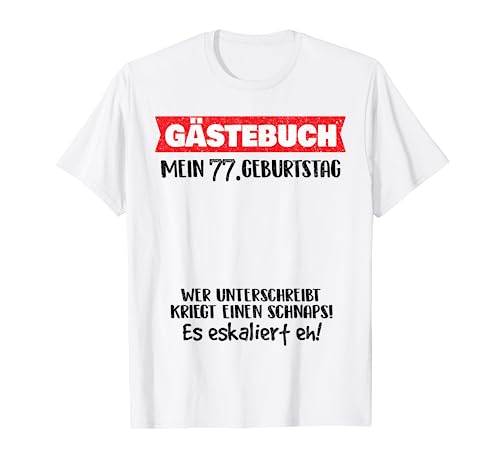 Comprar Divertido libro visitas Regalos 77 años cumpleaños Camiseta Top Precio 2024 | regaloscumple.com