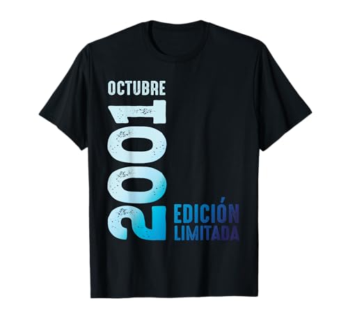 Comprar Promoción Octubre De 2001 Cumpleaños 2001 Edición Limitada Camiseta Ofertas 2025 | regaloscumple.com