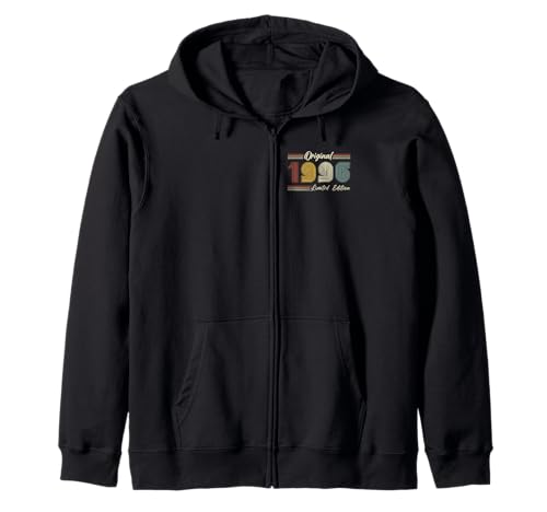 Consigue ahora Original 1996 Retro Catálogo Limited Edition 90s Cumpleaños Sudadera con Capucha Top Precio 2024 | regaloscumple.com