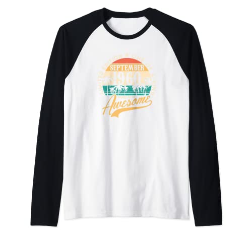 Comprar Regalo 60 cumpleaños Cumpleaños - Impresionante regalo septiembre 1960 Camiseta Manga Raglan Ofertas 2025 | regaloscumple.com