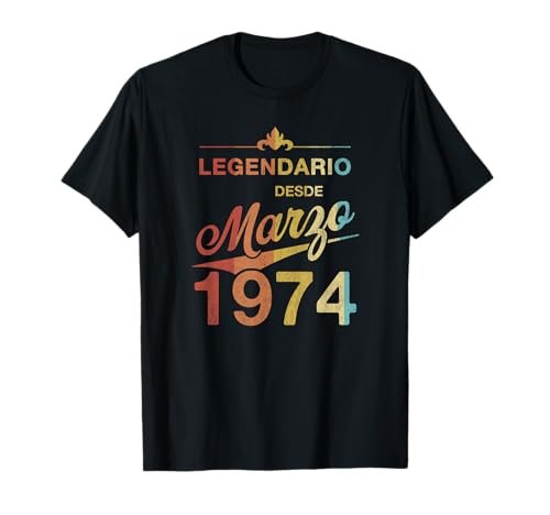 Comprar 50 cumpleaños Nacido en Promoción Marzo 1974 Vintage 50 años Camiseta Top Precio 2024 | regaloscumple.com