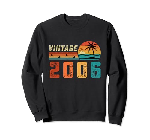 Consigue ahora Regalo cumpleaños 18 años para hombres y mujeres Palm Retro Vintage 2006 Sudadera Top Promoción Precio 2024 | regaloscumple.com