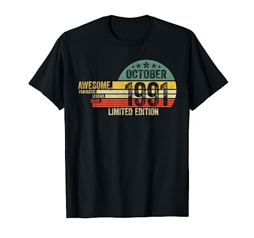 Comprar Cumpleaños Edición Limitada Impresionante Catálogo Desde Octubre 1991 Camiseta Top Precio 2024 | regaloscumple.com