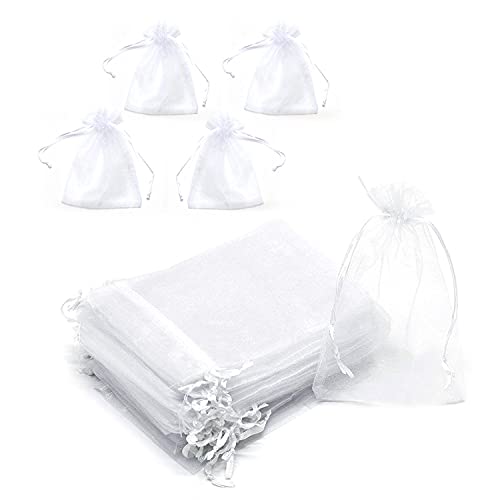 Comprar DEEDPF 100 bolsas organza para dulces boda cumpleaños caja dulces BlackFriday decoración con cordón (7 cm x 9 cm) Ofertas 2023 | regaloscumple.com