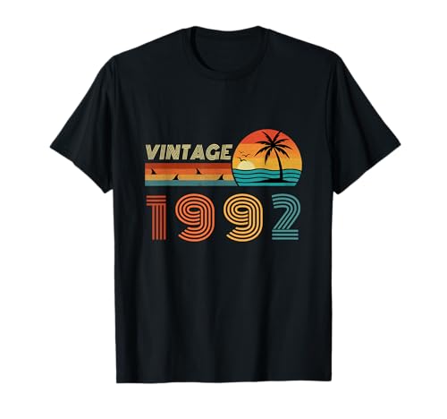 Comprar Regalo Catálogo cumpleaños 32 años para hombres y mujeres Palm Retro Vintage 1992 Camiseta Ofertas 2025 | regaloscumple.com