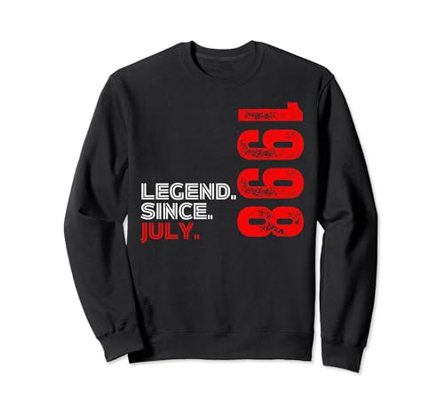 Comprar Nacido en julio 1998 Leyenda Cumpleaños cumpleaños vintage desde julio 1998 Sudadera Top Precio 2025 | regaloscumple.com