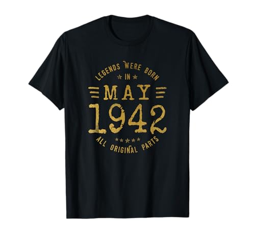 Comprar Legends Were Born In May Promoción 1942 Cumpleaños Camiseta Rebajas 2025 | regaloscumple.com