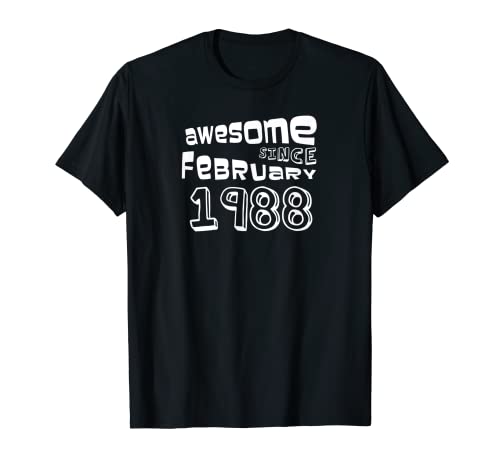 Consigue ahora Vintage impresionante desde febrero Regalos 1988 cumpleaños cumpleaños Camiseta Rebajas 2024 | regaloscumple.com