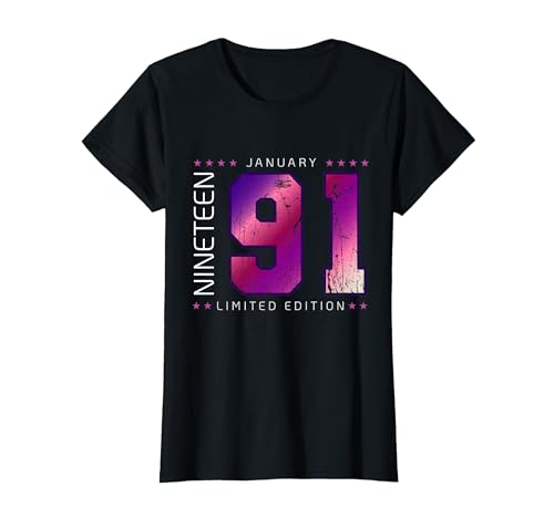 Comprar 1991 enero Mes Año nacimiento Cumpleaños Promoción Camiseta Rebajas 2024 | regaloscumple.com