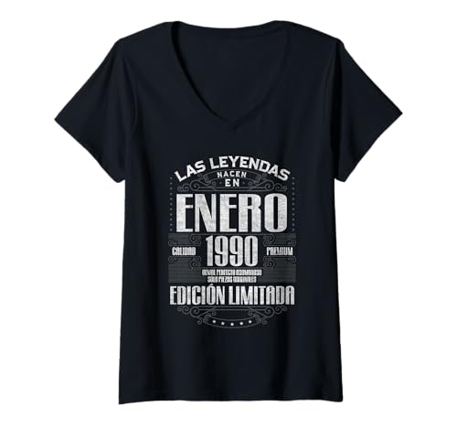 Consigue ahora Las Leyendas Nacen En Navidad Enero 1990 34 Años Cumpleaños Camiseta Cuello V Ofertas 2024 | regaloscumple.com