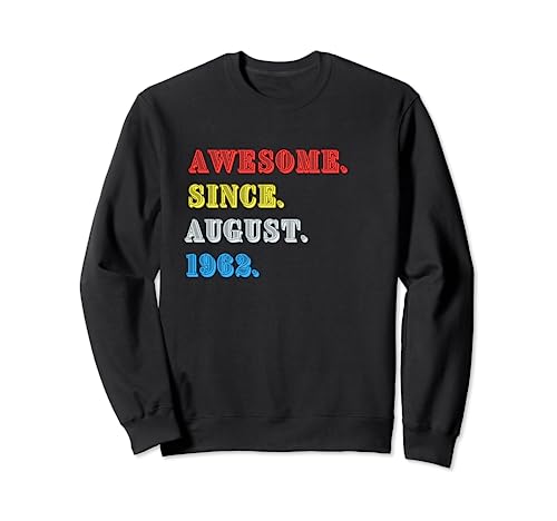 Consigue ahora Vintage Agosto 1962 Cumpleaños Sudadera Catálogo Rebajas 2024 | regaloscumple.com