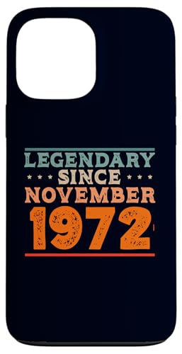 Consigue ahora Carcasa para iPhone Regalos 13 Pro Max Fiesta cumpleaños retro vintage legendaria desde noviembre 1972 Top Precio 2024 | regaloscumple.com