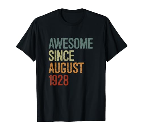 Consigue ahora Impresionante desde agosto 1928 regalo cumpleaños divertido retro Navidad Camiseta Rebajas 2024 | regaloscumple.com
