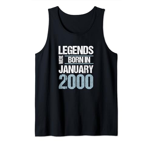 Consigue ahora Las leyendas nacieron Catálogo en enero 2000 cumpleaños Camiseta sin Mangas Rebajas 2024 | regaloscumple.com