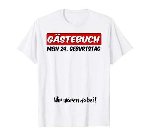 Consigue ahora Libro visitas cumpleaños 24 años lista invitados Ideas para regalar cumpleaños Camiseta Rebajas 2025 | regaloscumple.com