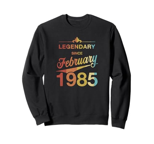 Consigue ahora 40 cumpleaños Nacido Promoción en Febrero 1985 Vintage 40 años Sudadera Top Precio 2025 | regaloscumple.com