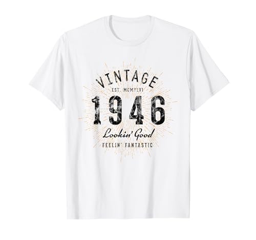 Comprar Vintage Cumpleaños 1946 Retro Navidad Camiseta Rebajas 2024 | regaloscumple.com