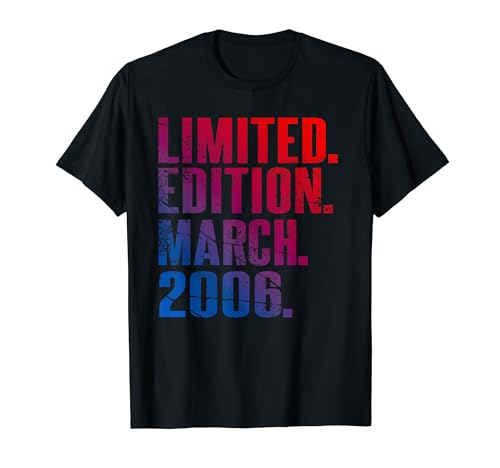 Comprar 18 cumpleaños Catálogo 18 años hombre mujer I Marzo 2006 regalo Camiseta Ofertas 2024 | regaloscumple.com