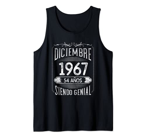 Comprar Nacido En Diciembre 1967 54 años Regalo Cumpleaños Hombre Navidad Camiseta sin Mangas Top Precio 2025 | regaloscumple.com
