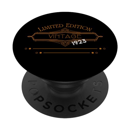 Comprar 1923 CUMPLEAÑOS VINTAGE EDICIÓN LIMITADA Ideas para regalar DISEÑO ART DECO PopSockets PopGrip Intercambiable Rebajas 2025 | regaloscumple.com