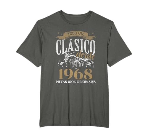 Consigue ahora Nacido en 1968 - 56 Años Promoción Cumpleaños Moto Biker Hombre Motero Camiseta Top Precio 2024 | regaloscumple.com