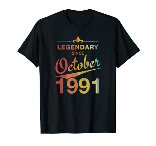 Comprar 30º Cumpleaños BlackFriday 30 Años Nacido en octubre 1991 Vintage Camiseta Rebajas 2025 | regaloscumple.com