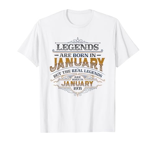 Comprar Las leyendas nacen en enero Ideas para regalar 1971 Cumpleaños mujer Camiseta Ofertas 2024 | regaloscumple.com