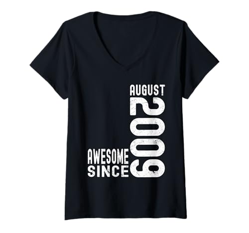Consigue ahora Mujer Impresionante Promoción Desde Agosto 2009 Nacido En 2009 Agosto Cumpleaños Camiseta Cuello V Ofertas 2025 | regaloscumple.com