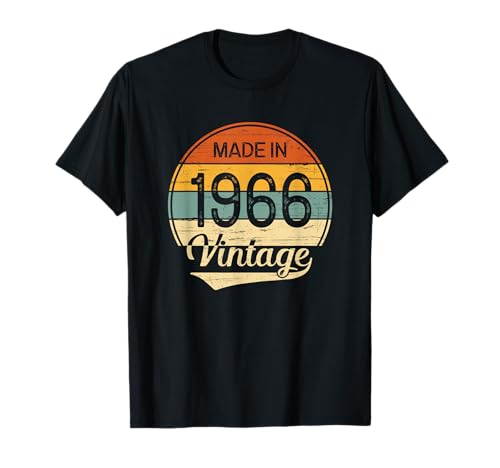 Comprar Regalo Hombre Mujer Cumpleaños 58 Navidad Años Vintage Made in 1966 Camiseta Rebajas 2024 | regaloscumple.com