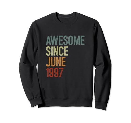 Consigue ahora Impresionante desde junio 1997 regalo cumpleaños divertido retro Regalos Sudadera Top Precio 2024 | regaloscumple.com