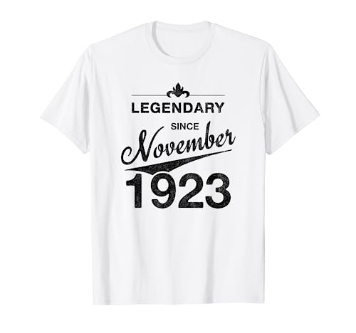 Comprar 100 cumpleaños Nacido en Noviembre 1923 Vintage 100 años Camiseta Top Catálogo Precio 2025 | regaloscumple.com