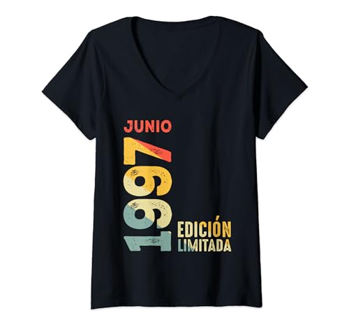 Comprar Mujer Edición limitada Junio 1997 Retro 1997 Año 1997 Vintage 1997 Camiseta Cuello V Promoción Rebajas 2024 | regaloscumple.com