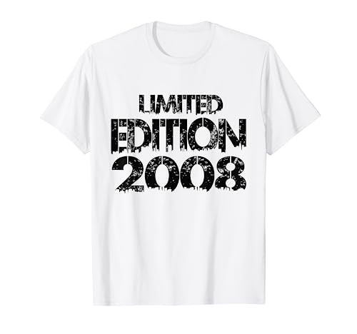 Consigue ahora Edición limitada 2008 Cumpleaños 2008 Vintage 2008 Camiseta Top Promoción Precio 2025 | regaloscumple.com