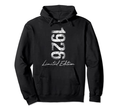 Comprar Cumpleaños 1926 Edición limitada Regalo Usado Grunge Promoción Vintage Sudadera con Capucha Top Precio 2025 | regaloscumple.com