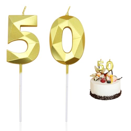 Consigue ahora Velas números 2 piezas decoración para 50 cumpleaños velas 50 cumpleaños decoraciones béisbol velas bricolaje accesorios BlackFriday cumpleaños unisex (dorado) Rebajas 2025 | regaloscumple.com