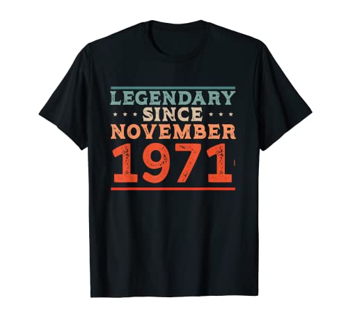 Comprar Legendario desde noviembre 1971 Nacido en la fiesta cumpleaños Navidad los 70 Camiseta Top Precio 2025 | regaloscumple.com