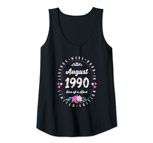 Comprar Cumpleaños Floral - Las Leyendas nacen en Agosto 1990 Camiseta Catálogo sin Mangas Top Precio 2024 | regaloscumple.com