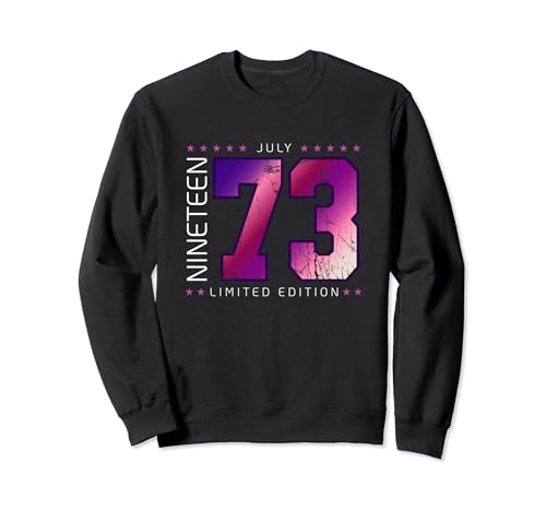 Consigue ahora 1973 Julio Mes Año nacimiento Cumpleaños Sudadera Cumpleaños Rebajas 2024 | regaloscumple.com