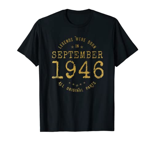 Consigue ahora Legends Were Born In September 1946 Navidad Cumpleaños Camiseta Top Precio 2025 | regaloscumple.com