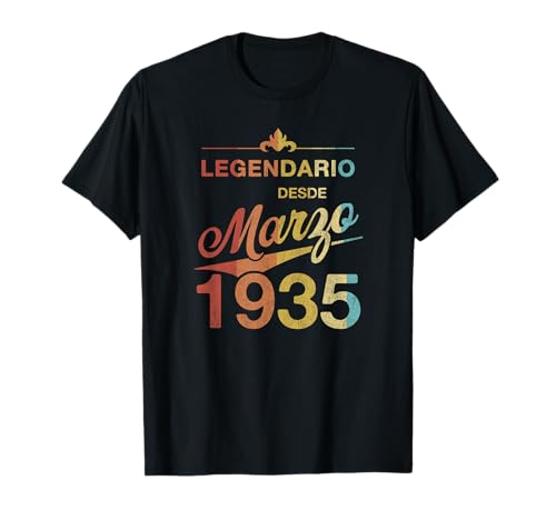 Consigue ahora 90 Cumpleaños cumpleaños Nacido en Marzo 1935 Vintage 90 años Camiseta Top Precio 2025 | regaloscumple.com