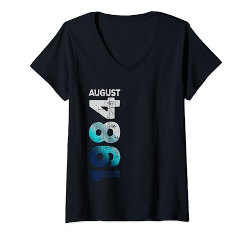 Consigue ahora Mujer Agosto 1984 Edición limitada 1984 Retro 1984 Vintage 1984 Regalos Camiseta Cuello V Top Precio 2024 | regaloscumple.com