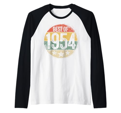 Consigue ahora Lo mejor 1954 Promoción 71 regalos cumpleaños para hombres y mujeres 71 años Camiseta Manga Raglan Ofertas 2025 | regaloscumple.com