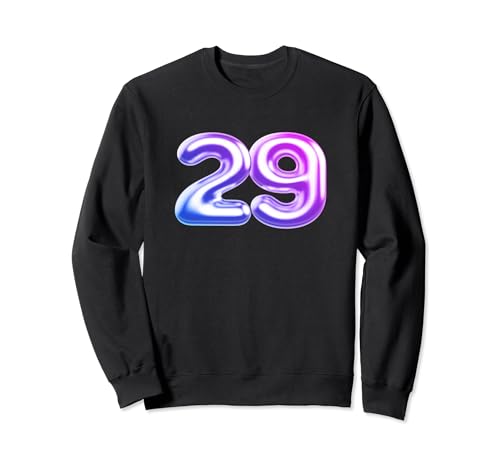 Consigue ahora 29 Años Cumpleaños Navidad Número Veintinueve Globo De Cumpleaños 29 Sudadera Top Precio 2025 | regaloscumple.com
