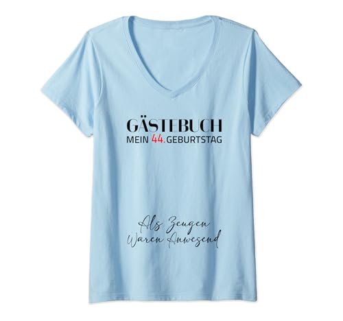Comprar Mujer Gästebuch Mein 44. Geburtstag Libro visitas Firma Camiseta Cuello V Promoción Ofertas 2024 | regaloscumple.com