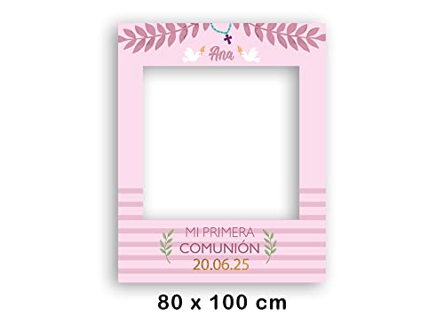 Top Precios Oedim Photocall Mi Primera Comunión Niña 80 x 100 cm  Eventos o Celebraciones puntuales  Ventana Troquelada  Photocall Divertido