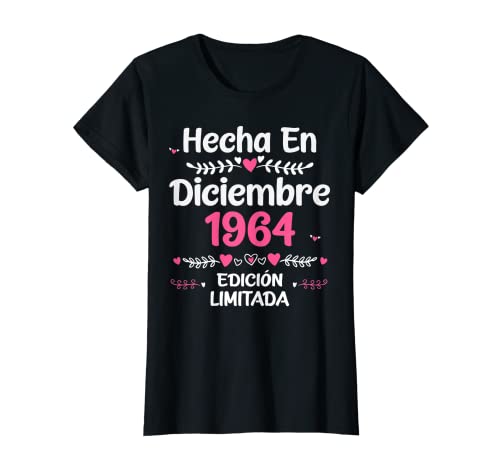 Consigue ahora 59 Años Regalo Cumpleaños Promoción 1964 Mujer 59 Años Diciembre Camiseta Ofertas 2023 | regaloscumple.com