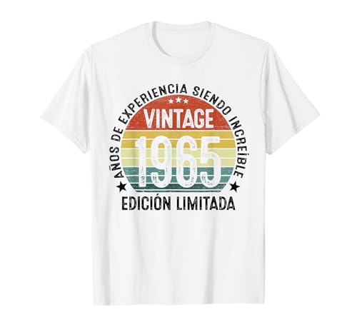 Consigue ahora Vintage 1965 60 Años 60 Cumpleaños Regalo Para Navidad Hombre Mujer Camiseta Ofertas 2025 | regaloscumple.com