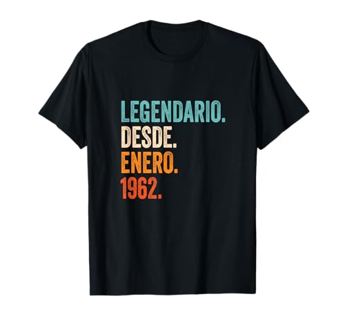 Comprar Legendario Desde Enero 1962 años 62 Regalos aniversario cumpleaños Camiseta Top Precio 2024 | regaloscumple.com