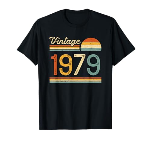 Comprar Cumpleaños 1979 Regalo Vintage Mujer Hombre Ideas para regalar 1979 Camiseta Top Precio 2025 | regaloscumple.com