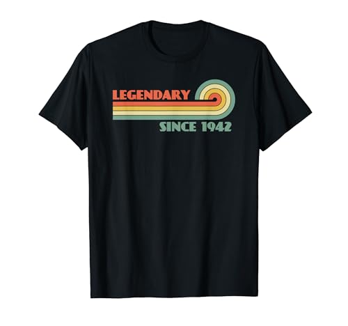 Consigue ahora Regalos Legendary Since 1942 Camiseta Top Precio 2024 | regaloscumple.com